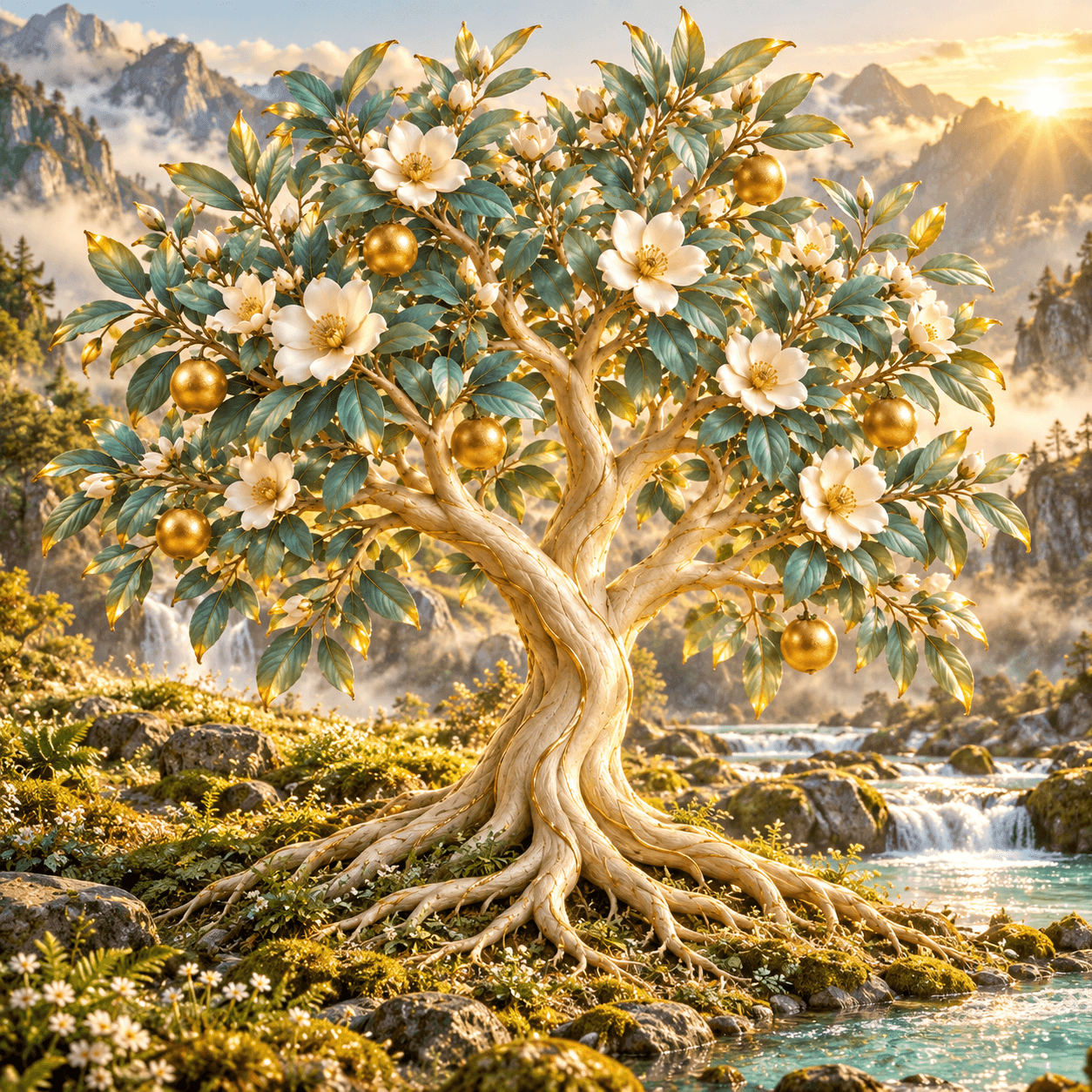 Arbre lumineux symbolisant l’aboutissement